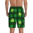 thumbnail image 3 of Bixox Men's Happy St. Patrick's Day5 printed lightweight casual shorts, soft sleep shorts with pockets., 3 of 7