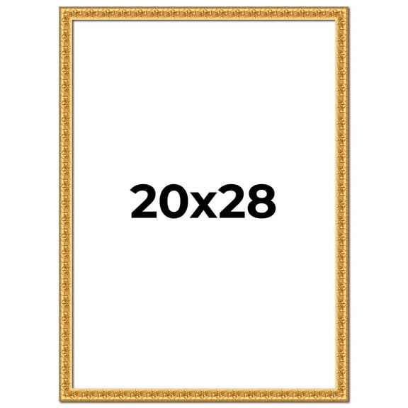 20x28 Frame Gold Real Wood Picture Frame Width 1 inches | Interior Frame Depth 0.5 inches | Edwina