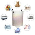 thumbnail image 3 of Lsque Glitter Light Pearl pattern Laundry Hamper Basket, Tall Woven Rope Hamper Basket for Clothes, Lightweight Storage Basket, Collapsible Waterproof-Medium, 3 of 8