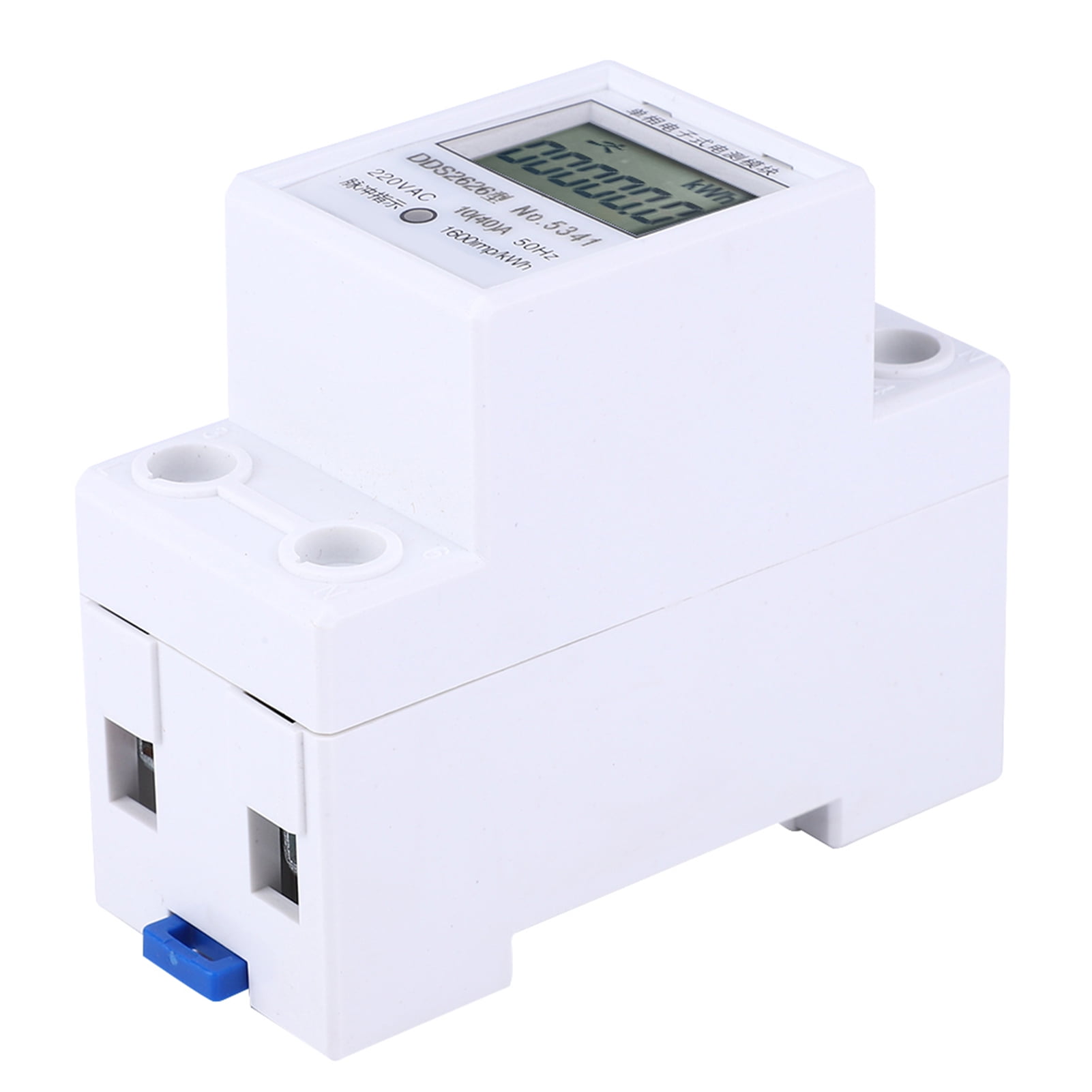 Rated Current 10 40 A Single Phase Energy Meter, White Class 1 Energy Meter, LCD Display For