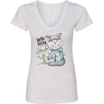 thumbnail image 3 of Inktastic Hello Kitty Cat Women's V-Neck T-Shirt, 3 of 5