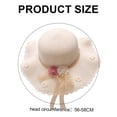 thumbnail image 2 of Sombrero de paja con circunferencia de 56-58cm, bonito sombrero para adulto, protector solar para salida de verano, sombrero de paja, sombrero de playa, 2 of 6