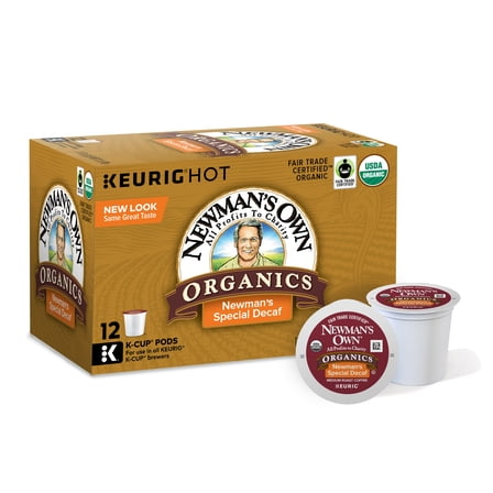 Newmans Own Organics Special Blend Decaf Keurig Single-Serve K-Cup Pods, Medium Roast Coffee, 72 Count (6 Boxes of 12 Pods)