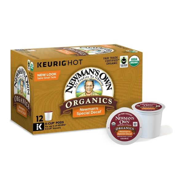 Newmans Own Organics Special Blend Decaf Keurig Single-Serve K-Cup Pods, Medium Roast Coffee, 72 Count (6 Boxes of 12 Pods)
