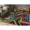 thumbnail image 2 of Trendy Rug, Minimal Shapes Rug, Ethnic Rug, Geometric Rug, Car Mat, Bathroom Rug, Entry Rug, Gift Rug, Colorful Rug, Modern Rug, Printed Rug, 2.6'x5' - 80x150 cm, 2 of 8