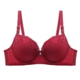 thumbnail image 4 of MDUKONU Women's Padded Underwire Bra, Full Coverage T-Shirt Bras for Women, Convertible, Seamless Red 44, 4 of 8