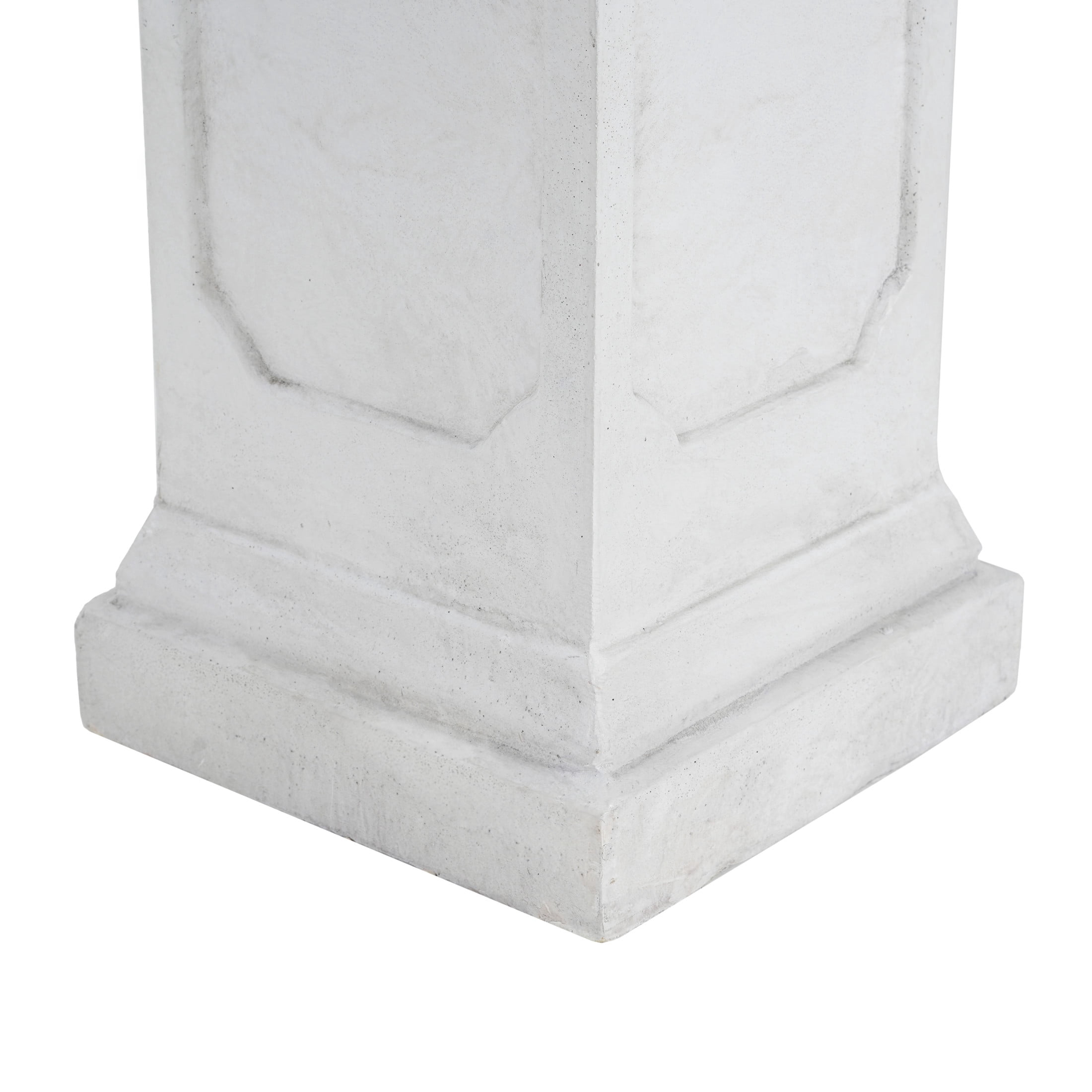 Christopher Knight Home 19.25" Outdoor Classic Plant Stand with Square Pedestal, Antique White