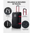 thumbnail image 3 of Gonex 30-Inch Large Rolling Duffel Bag with Wheels, Water Repellent Lightweight Wheeled Travel Duffle Luggage with TSA Lock & Telescopic Handle, 3 of 8
