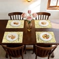 thumbnail image 6 of Easter and Rainbows Yellow Pattern Summer Placemats Set Of 4, 12x18 Inch Linen Kitchen Mats, Non-Slip Heat Resistant Washable, 6 of 6