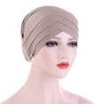 thumbnail image 2 of Daolelai Elastic Fabric Forehead Three Cross Hat Turban Hat Bottoming Hat, 2 of 2