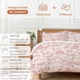 thumbnail image 6 of 3 Piece Abstract Spring Floral Duvet Cover Set Queen Size, Microfiber Comforter/Quilt Cover with Corner Ties and 2 Pillowcases, Farmhouse Summer Botanical All Season Soft Bedding with Zipper Closure, 6 of 8