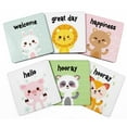 thumbnail image 1 of Inkdotpot Ensemble de 6 sous-Verres Faciles à Nettoyer 4-Zoll SquareCoasters Base en Cork-Réutilisable - Bébés Animaux, 1 of 8