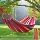 thumbnail image 2 of Camping Hammock Portable Hammock Striped Canvas Single Double Hammock Travel Hanging Bed Camping Accessories Outdoor Hammock My Lux Decor Round, 2 of 10