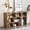 Acacia Wood, variant on S-HOME 2 Shelf Bookcase L-Shaped TV Console Stand in Sleek Finish with Combination Storage for Media Organization