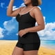 thumbnail image 2 of Camisetas Casuales de las Mujeres de Color Sólido de Gran Tamaño, Camisetas Largas con Cojín de Pecho para el Uso Diario, Conjunto de Cubierta de Traje de Baño de Verano, 2 of 7