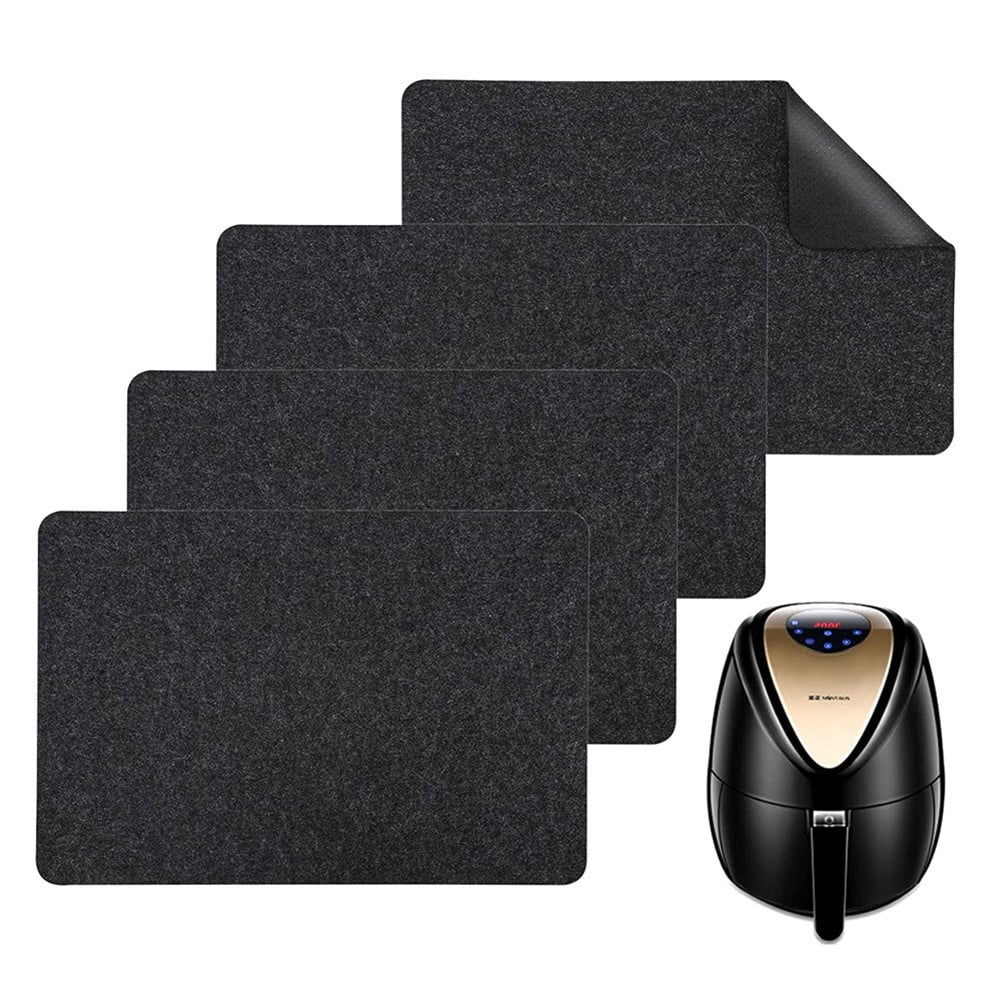 Heat Resistant Mat for Air Fryer 2 Pack Heat Resistant Mats for Countertop Heat Protector Appliance Moving Mat for Air Fryer, Coffee Maker, Blender