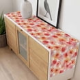 thumbnail image 4 of Pink Flowers Table Runner - 120 Inch Long, Kitchen Dining Table Runner Dresser Scarves, Pastoral Floral Leaves Botanical Rustic Farmhouse Decor for Coffee Tables Wedding Party Banquet, 4 of 8