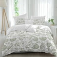 thumbnail image 2 of Farmhouse Spring Bedding 3 Piece Duvet Cover Set Full Size, Sage Green Fruit Plant Leaf Flower Soft Microfiber Comforter Cover with Zipper Closure & Pillowcases, Wrinkle & FadeResistant Quilt Cover, 2 of 9