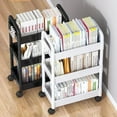 thumbnail image 2 of Adjustable 3 Layer Plastic Storage Cart On Wheels Kitchen Pantries Organizers For Kitchen Bathroom Home Organization, 2 of 9