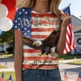 thumbnail image 2 of Leey-World 4th of July Shirts for Women America Printed Tshirt Patriotic Vintage USA Tee Tops 4th Of July Shirt Funny Women(Brick Red,2XL), 2 of 7
