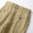 thumbnail image 6 of Men's Pleat Drapey Dress Pants Loose Straight Leg Business Trousers Solid Color Casual Business Work Pants with Pockets Office Meeting Daily Outfits, 6 of 7
