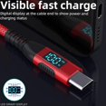 thumbnail image 4 of 3m USB-C to USB-C Cable 100W 5A 20V Nylon Braided Phone Tablet Fast Charging Digital Display Cord -, 4 of 5