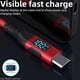 thumbnail image 4 of 1m USB-C to USB-C Cable 100W 5A 20V Nylon Braided Phone Tablet Fast Charging Digital Display Cord -, 4 of 5