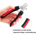 thumbnail image 3 of SHENMO Professional Pet Dog Claw Trimmer, Ergonomic Large Size Scissors for Cats Claws with Guard, Sharp Nail Clipper with Nail File, Grooming Kit (Red, L), 3 of 5