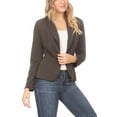 thumbnail image 2 of Women's Casual Long Sleeves Office Workwear Solid Blazer Jacket, 2 of 5