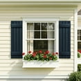 thumbnail image 4 of Barara King Window Shutters with Premium Board and Batten, Plantation Shutters with Two Horizontal Rails and Easy Mount for Farmhouse, Home Office, Living Room, Bedroom, Blue(14"*51"), 4 of 8