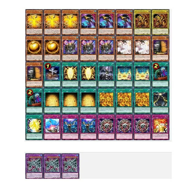 Cartas de Yugioh, cartas de The Winged Dragon of Ra, baraja de batalla comercial, juego de cartas DIY, 43 piezas Fivean unisex