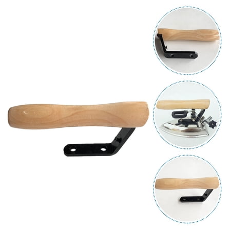 WEUVEB 1Pack Steam Iron Replacement Handle with Wood Material for Efficient Ironing