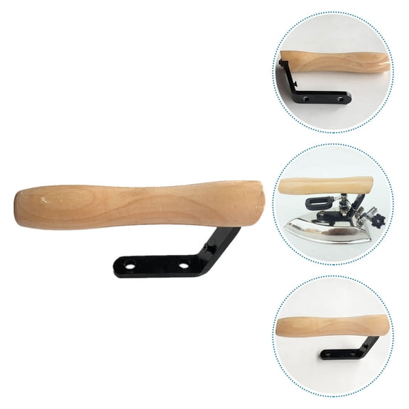 WEUVEB 1Pack Steam Iron Replacement Handle with Wood Material for Efficient Ironing
