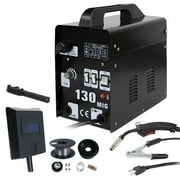 ZENSTYLE Pro Welding Machine with Mask Commercial Grade MIG 130 Flux Core Wire Automatic Welder