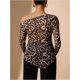 thumbnail image 2 of - Ropa de mernidad para mujer, estampado de guep, hombros descubiertos, playera de manga larga para embarazo, playera, 2 of 5