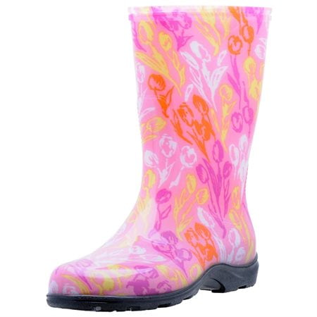 Sloggers - Sloggers Size 8 Pink Tulip Design Womens Tall Garden Boots ...