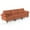 Rust Red, variant on Costway Modern Modular Fabric 3-Seat Sofa Couch Living Room Furniture w/ Metal Legs Red