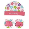 Girls 0-6 Months Floral Love Daddy Cap and Booties Set