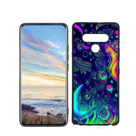 Compatible with LG Stylo 6 Phone Case, Psychedelic-Trippy-Alien-Art-Visuals-Colours12 Case Men Women, Flexible Silicone Shockproof Case for LG Stylo 6