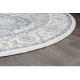 thumbnail image 5 of Madison Traditional 5' Round Cream and Gray Polypropylene Indoor Area Rug, 5 of 8