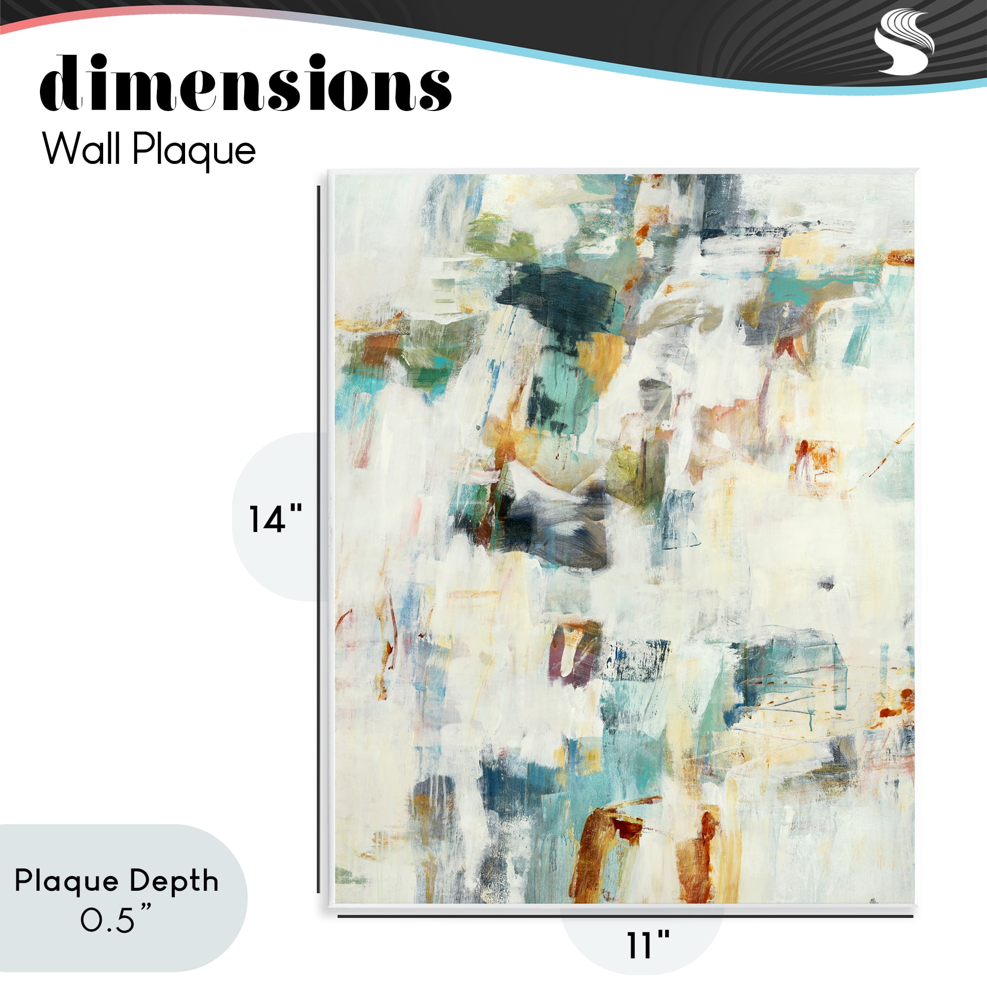 Stupell Industries Expressive Chaos Layers Wall Plaque Art, design by Lisa Ridgers