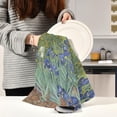 thumbnail image 6 of Dreamtimes Dishcloth, Kitchen Towel, Kitchen Gifts for Restaurant, Kitchen, Party, Iris Oil Painting, 6 of 7