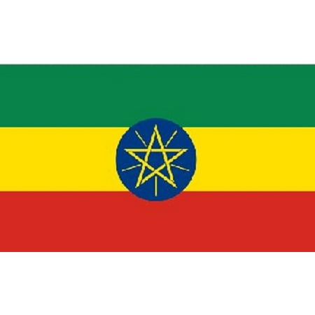 Ethiopia with Star Flag African Country Banner Ethiopian Republic ...