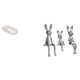 thumbnail image 1 of Elegante Bandeja De Tocador Con Figura De Familia De Conejos Para Baño, Desayuno, Cafetería De Frutas, Escritorio, Mesa De Exhibición, Centro De Mesa, Adorno Decorativo, 1 of 8