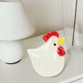 thumbnail image 3 of Glass Simulated Chicken Figurine Desktop Decorative Hen Statue for Home Office, 3 of 6