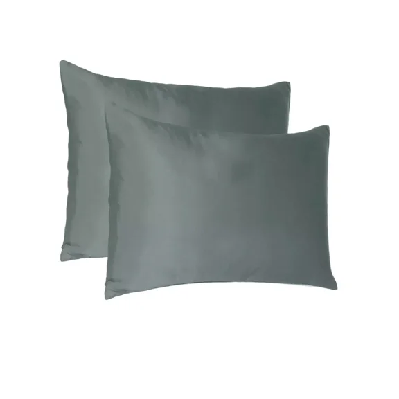 Set Of 2 Silky Satin Pillowcase Pillow Case Cushion Cover Queen 20*30