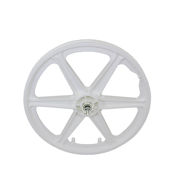 20 Plastic 6-Spoke Freewheel 3/8 Axle White.