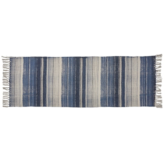 Split P Paintbrush Stripe Rug - 2' x 6' - Blue