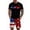 White, variant on GrmtClth Usa Flag 2 Piece Outfits for Men Independence Day 1776-2026 Tee and Shorts Set Summer Short Sleeve Outfit Trendy Elastic Drawstring Clothing Wine XL