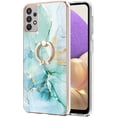 thumbnail image 2 of Marble Pattern Case for Samsung Galaxy A33 5G (Not 4G), Built-in 360 Rotatable with Ring Holder Kickstand Slim Shockproof Bumper Phone Case Cover for Samsung Galaxy A33 5G DLS Ripple Green, 2 of 12